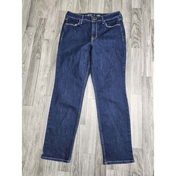 (3/$35) Old Navy Jeans Womens 8 Short Blue High-Rise Wow Straight Stretch Denim - Picture 1 of 11